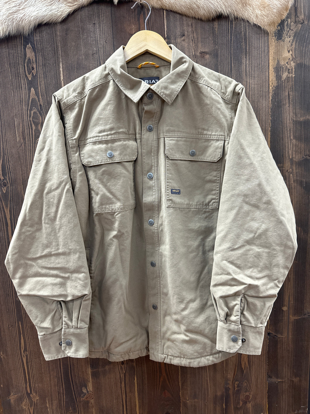 Men’s Ariat Rebar Canvas Khaki Jacket