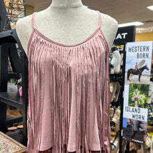 Load image into Gallery viewer, Suede Tank with Fringe.