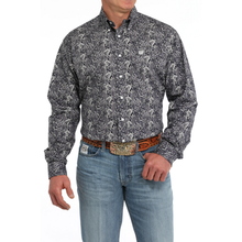 Load image into Gallery viewer, Cinch Men's Black Paisley Print Button Down Shirt