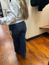 Load image into Gallery viewer, Stetson Woman’s Dark Wash High Rise Wide Leg W/Long Front Pockets