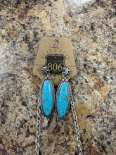 Load image into Gallery viewer, Pink Panache Turquoise Y Necklace And Earring Set