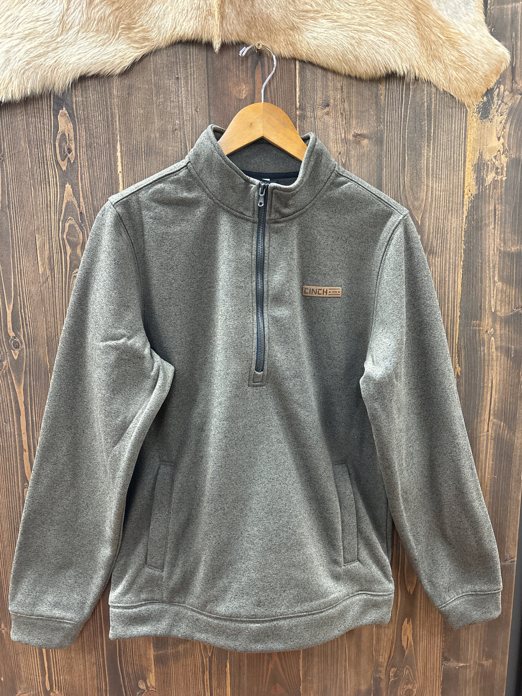 Men’s Cinch Half Zip Brown Pullover