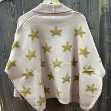 Load image into Gallery viewer, Mauve/Gucci Boucle Star Oversized Cardigan.