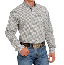 Load image into Gallery viewer, Cinch Blue Plaid Long Sleeve Buttondown Mens Shirt