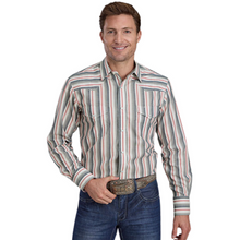 Load image into Gallery viewer, Men’s Yarn Dyed Striped Snap Up.