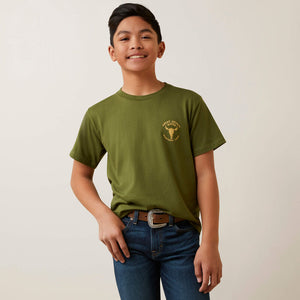 Ariat Boys Bison Skull Short Sleeve Tee.