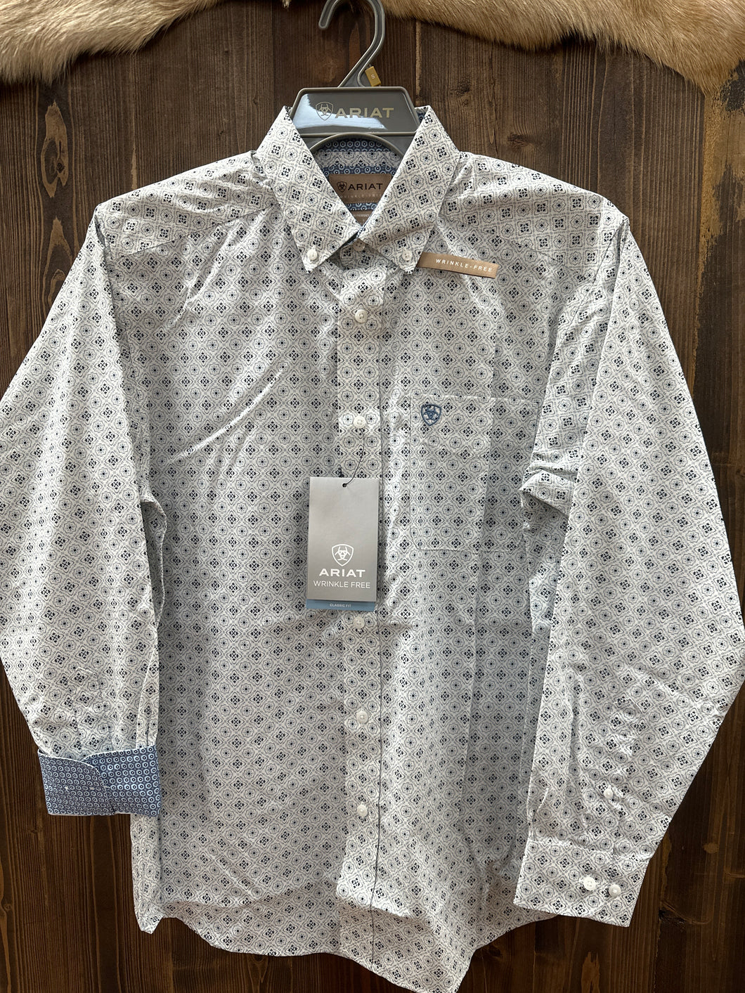 Ariat Men’s Lucca LS Light Blue Shirt