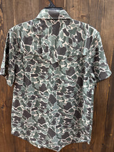 Load image into Gallery viewer, Men’s Rock And Roll Camo Printed Short Sleeve Button Up