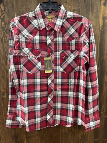 Men’s Wrangler Retro Red Long Sleeve Shirt