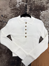 Load image into Gallery viewer, Woman’s Mittoshop Half Button Collared Sweater