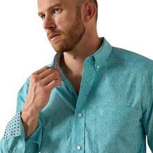 Load image into Gallery viewer, Men’s Ariat Larkspur Paisley Print Wrinkle Free Cormac Fitted LS Button Up