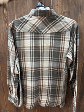 Load image into Gallery viewer, Men’s Ariat Dusky Green Plaid Button Up