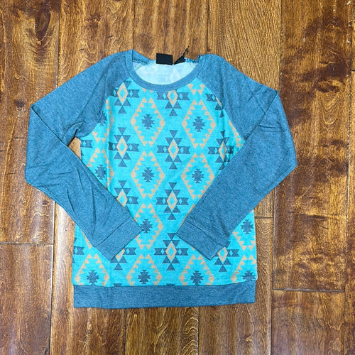 Cruel Girls Raglan Turquoise Tee.