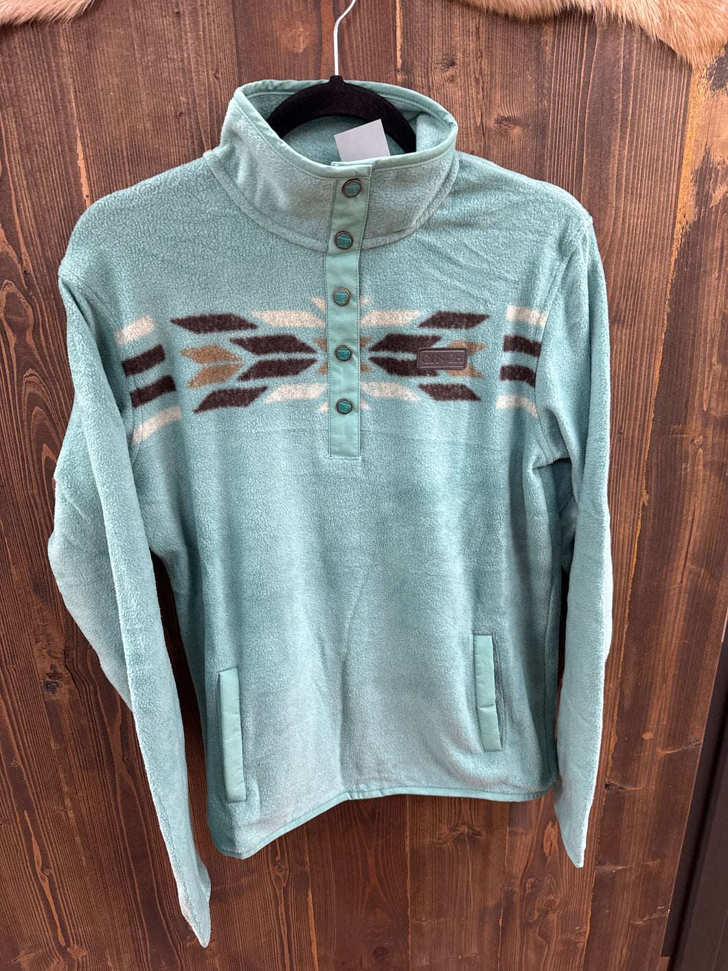 Women’s Cinch Polar Turquoise Fleece Pullover