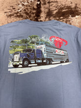 Load image into Gallery viewer, Men’s Bad Company Dark Blue Short Sleeve T-shirt With 18-Wheeler Image On Back
