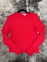 Load image into Gallery viewer, Women’s Wishlist Cherry LS Pointelle Knit Top