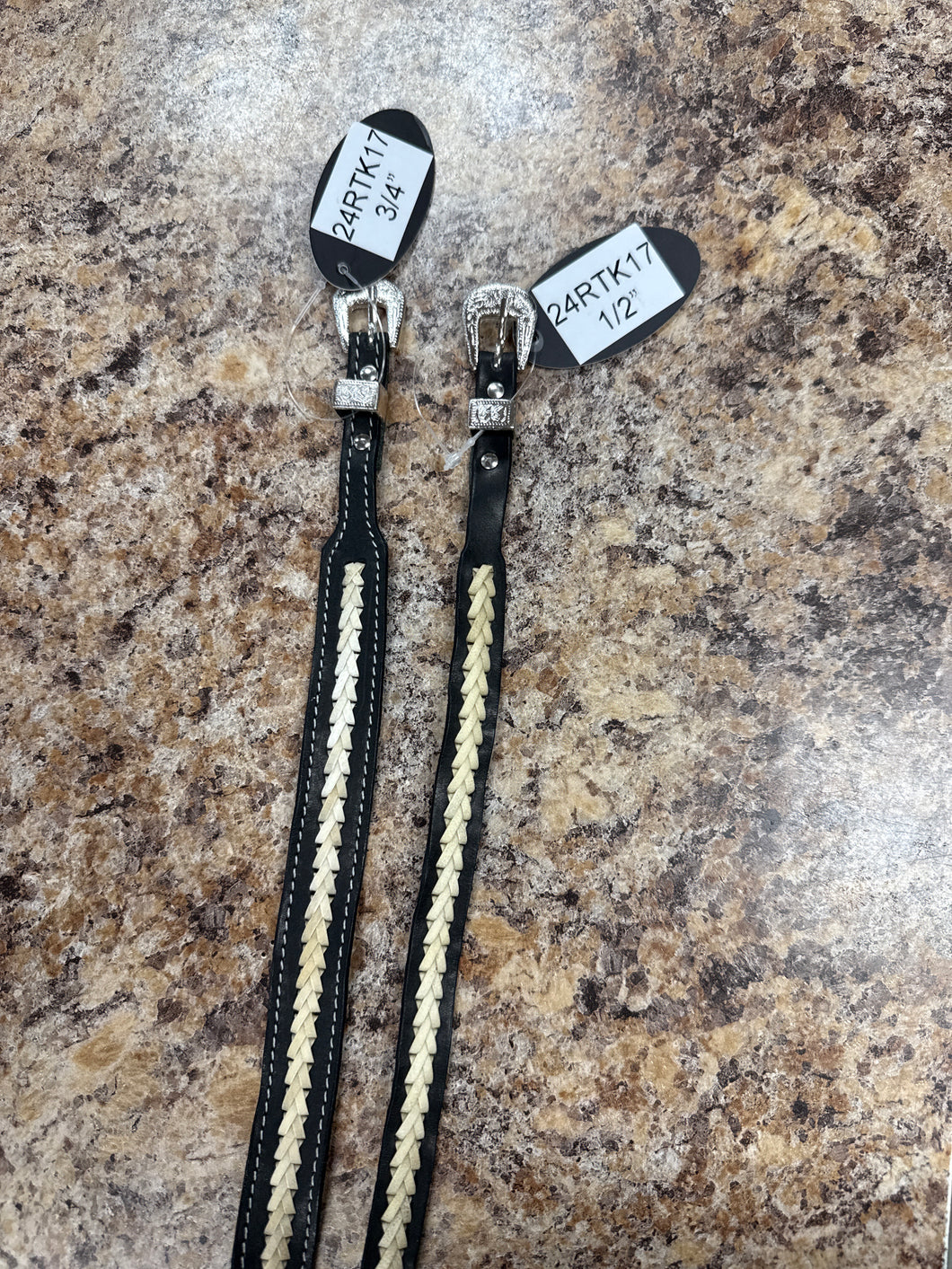 Western Leather Adjustable Buckle Hat Band