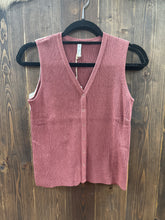Load image into Gallery viewer, Ribbed Knit Button-Up Sweater Tank