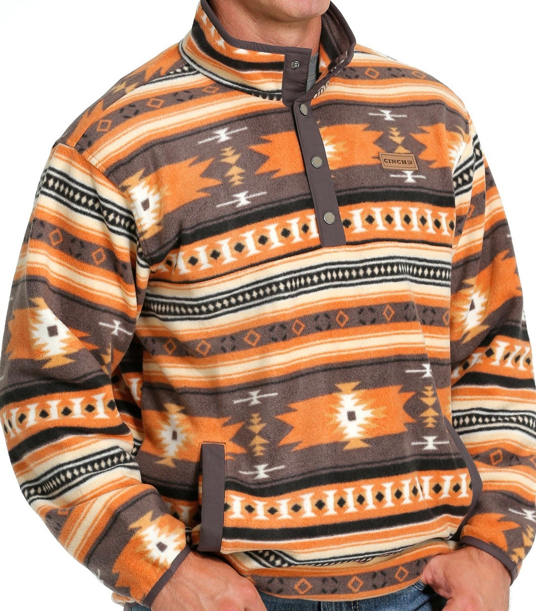 Cinch Men's Brown Polar Fleece
Pullover.