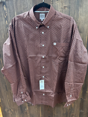 Men’s Navy Cinch Long Sleeve Button Up