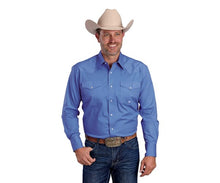 Load image into Gallery viewer, Men’s Roper Solid Periwinkle Long Sleeve Shirt.