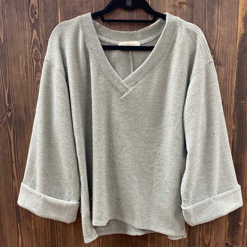 Bell Sleeve Sage Sweater