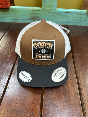 Youth Brown Cinch Denim Hat