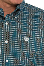 Load image into Gallery viewer, Cinch Men's Teal Geometric Print Button Down Shirt
