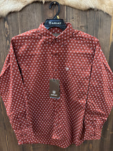 Load image into Gallery viewer, Men’s Ariat Pax Long Sleeve Burgundy Button Up