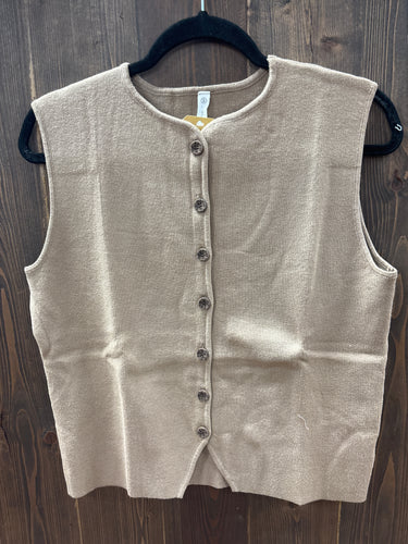 Button Up Sweater Vest.