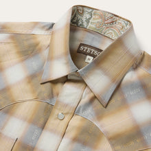 Load image into Gallery viewer, Men’s Stetson Gold Dust Plaid Snap