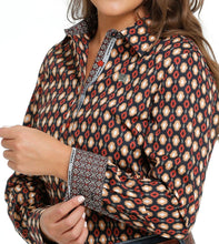 Load image into Gallery viewer, Cinch Womens Printed Navy Button Up.