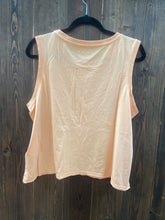 Load image into Gallery viewer, Ariat Woman’s Wild Roper YeeHaw Orange Chiffon Sleeveless Tank