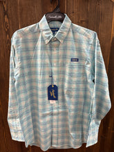 Load image into Gallery viewer, Men’s Panhandle Slim Turquoise Longsleeve Button Up