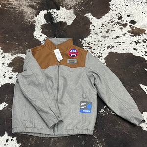 Men’s Cinch Grey & Brown Wooly Jacket