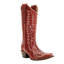 Load image into Gallery viewer, Circle G By Corral Ladies Embroidery &amp; Studs Red Boots