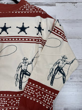 Load image into Gallery viewer, Panhandle Slim Women’s Rust Cowboy Crew Neck Pullover