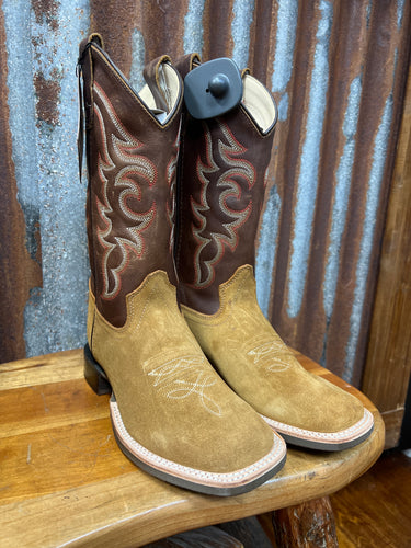 Boy’s Old West Brown Suede Boot