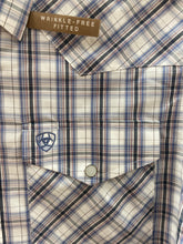 Load image into Gallery viewer, Ariat Men’s WF Dash Fitted LS Blue Multi Plaid Snap Shirt