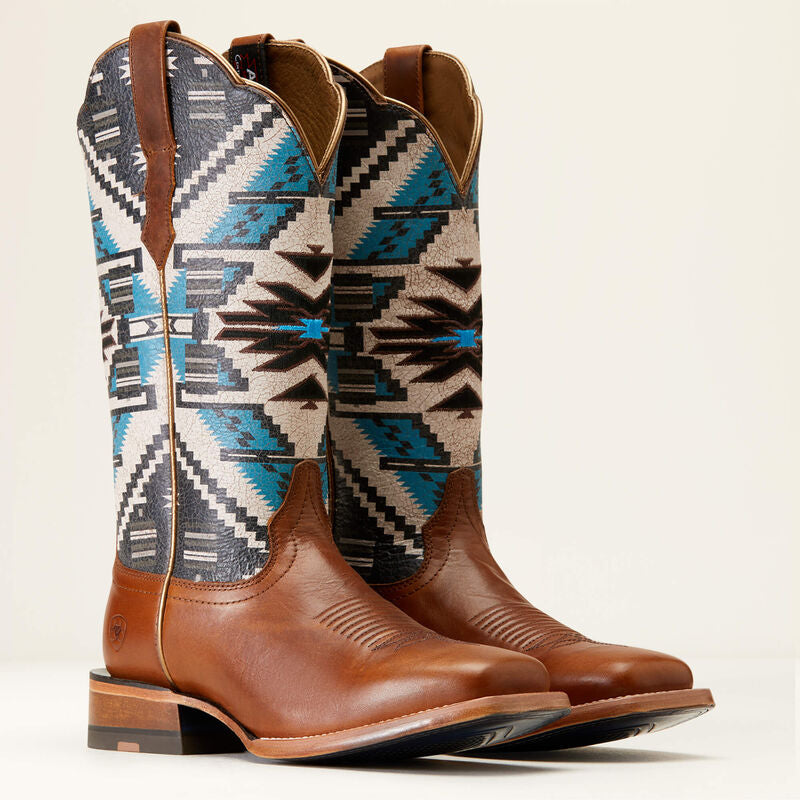 Ariat Womens Frontier Chimayo Dark Chocolate/Rio Arriba Turquoise Boots.