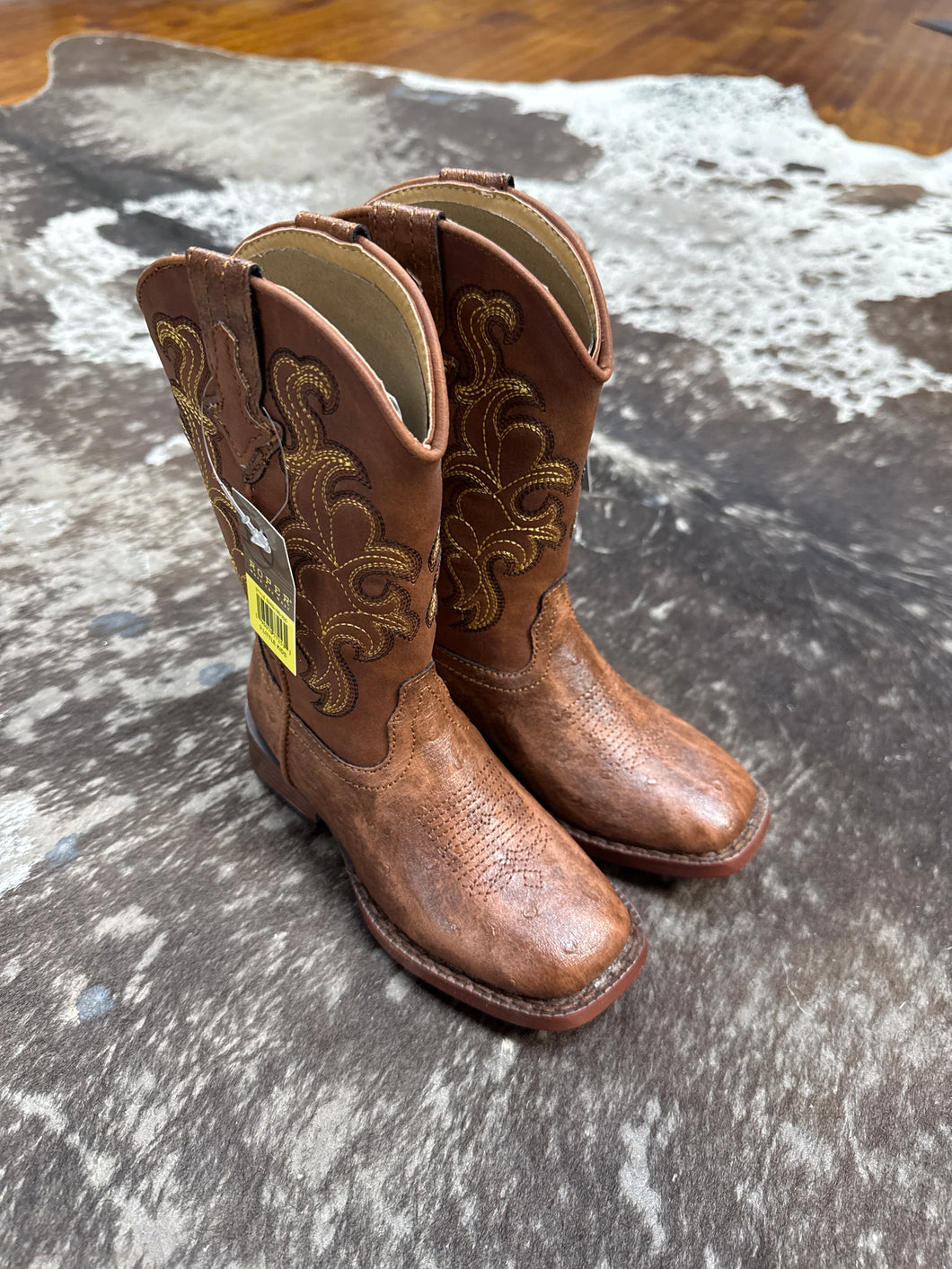 Boy’s Roper Faux Leather Ostrich Boot