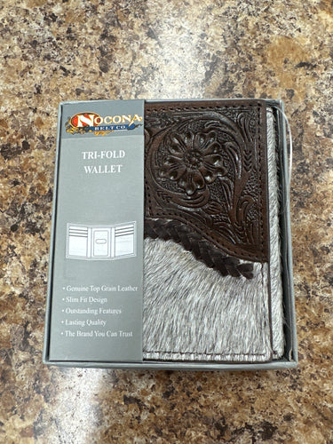 Nocona Grey Trifold Wallet