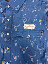 Load image into Gallery viewer, Men’s Rock&amp;roll Tek Longhorn Print SS Snap