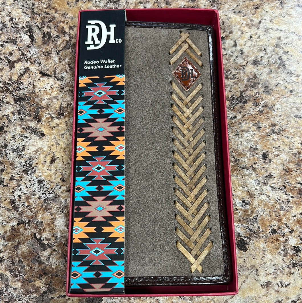 Red Dirt Hat Co. Herringbone Rawhide Wallet