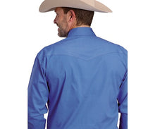 Load image into Gallery viewer, Men’s Roper Solid Periwinkle Long Sleeve Shirt.