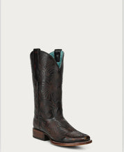 Load image into Gallery viewer, Women’s Corral Distressed Black Floral Embroidery Boot