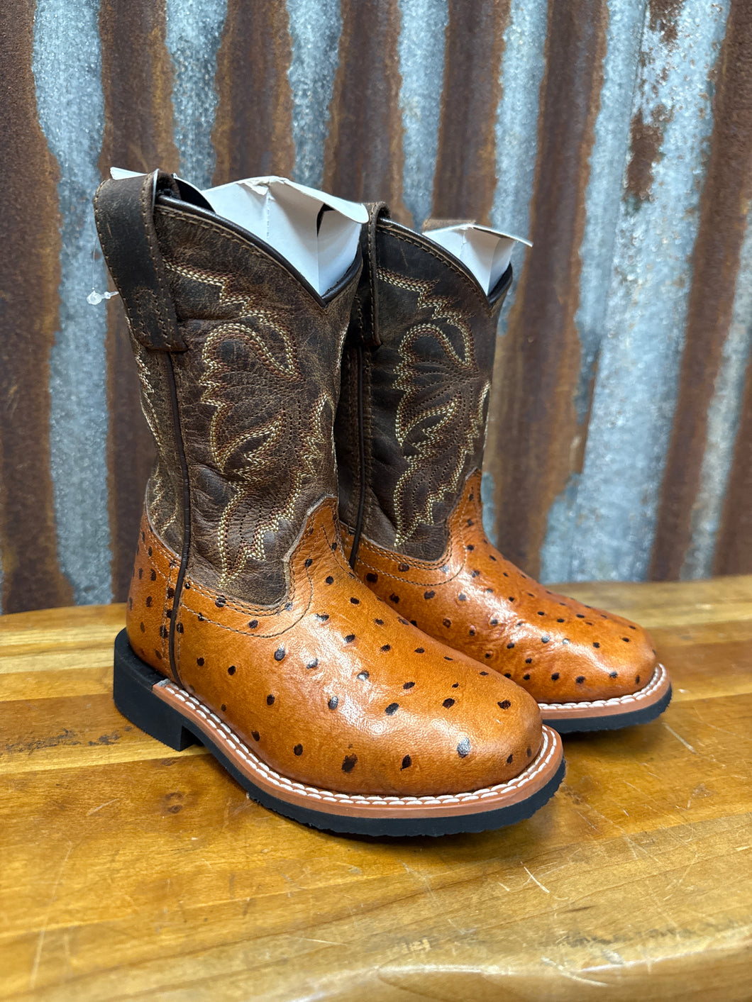 Boys Dan Post Ostrich Boot