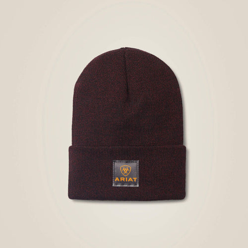 Ariat Rebar Burgundy/Black Watch Cap.