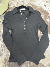 Load image into Gallery viewer, Woman’s Mittoshop Button Up Collared LS Top