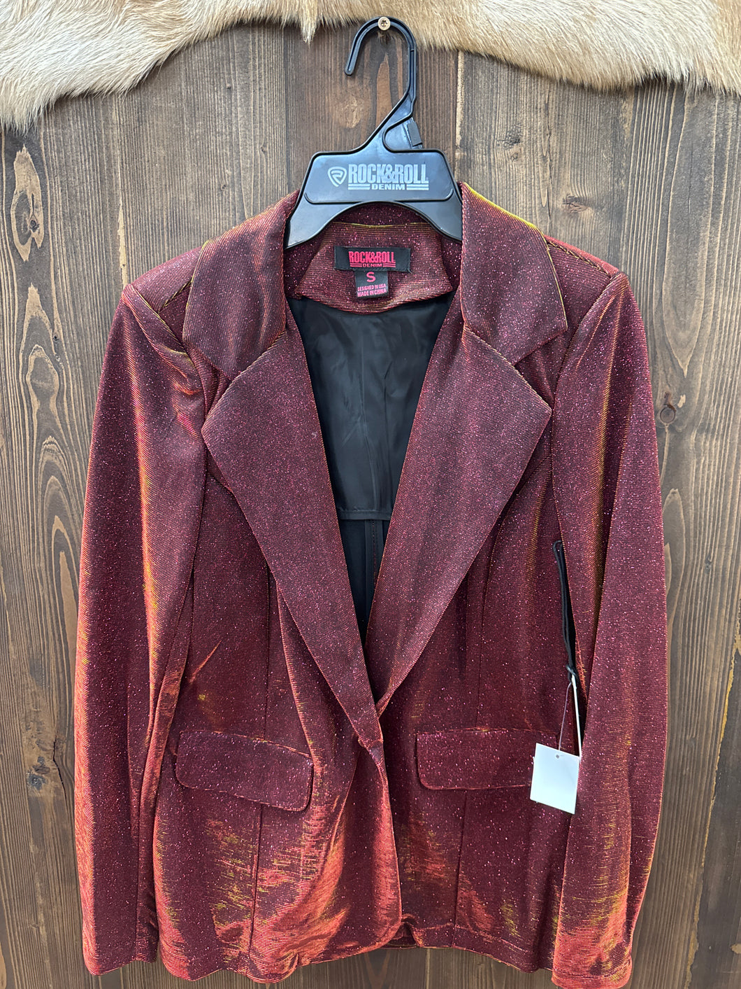 Women’s Rock & Roll Red Iridescent Blazer